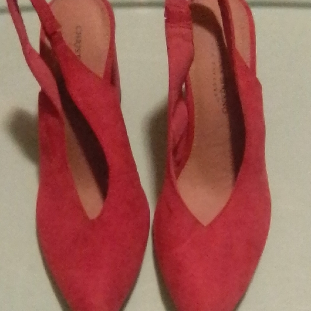 Christian Siriano Women's Red Slingback Heels